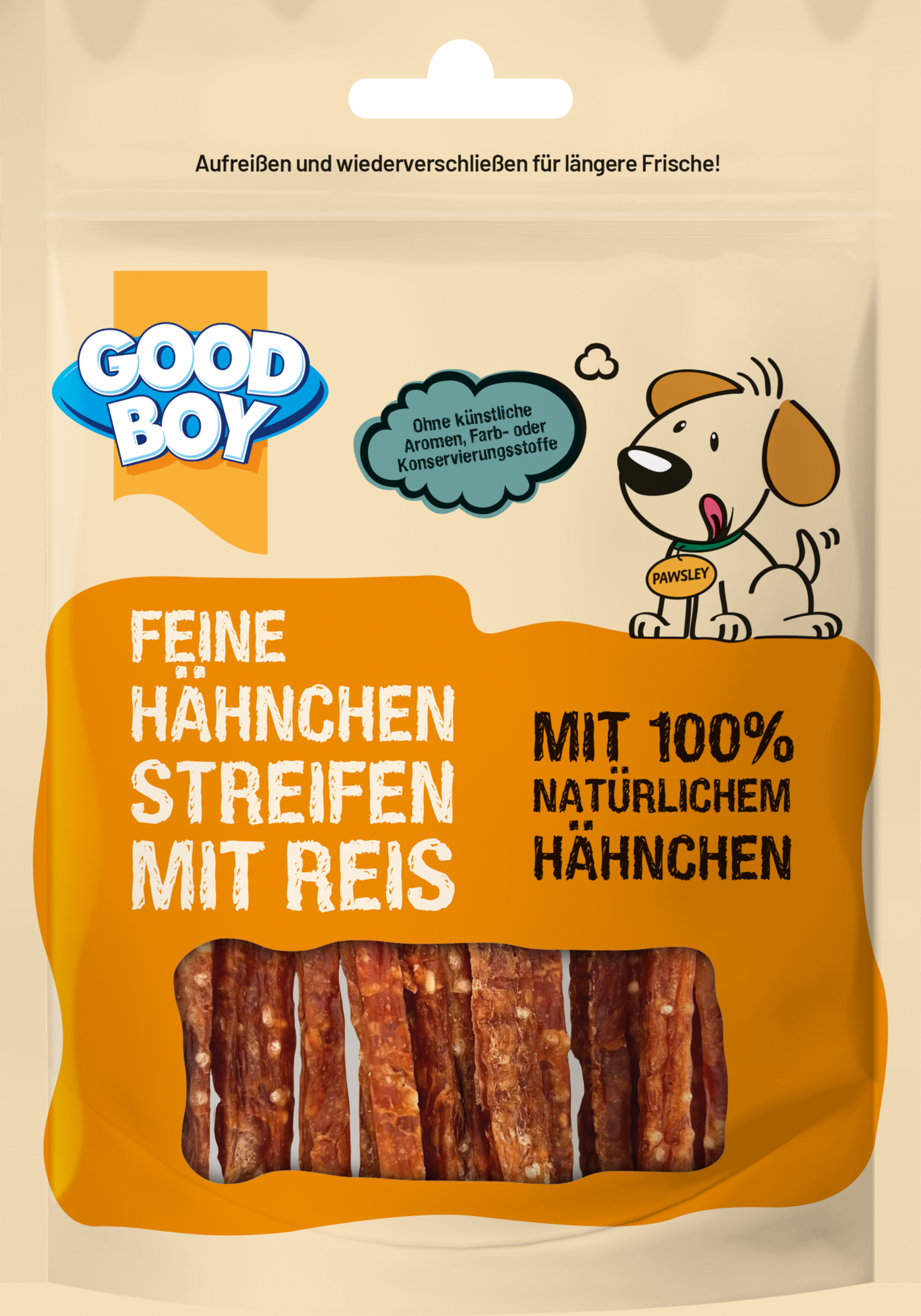 Good Boy Feine Hähnchen-Streifen mit Reis