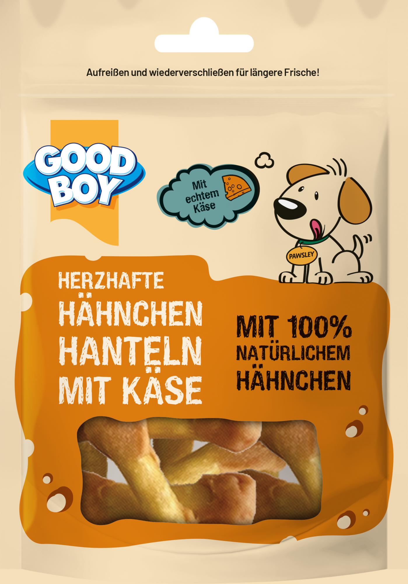 Good Boy Herzhafte Hähnchen-Hanteln mit Käse