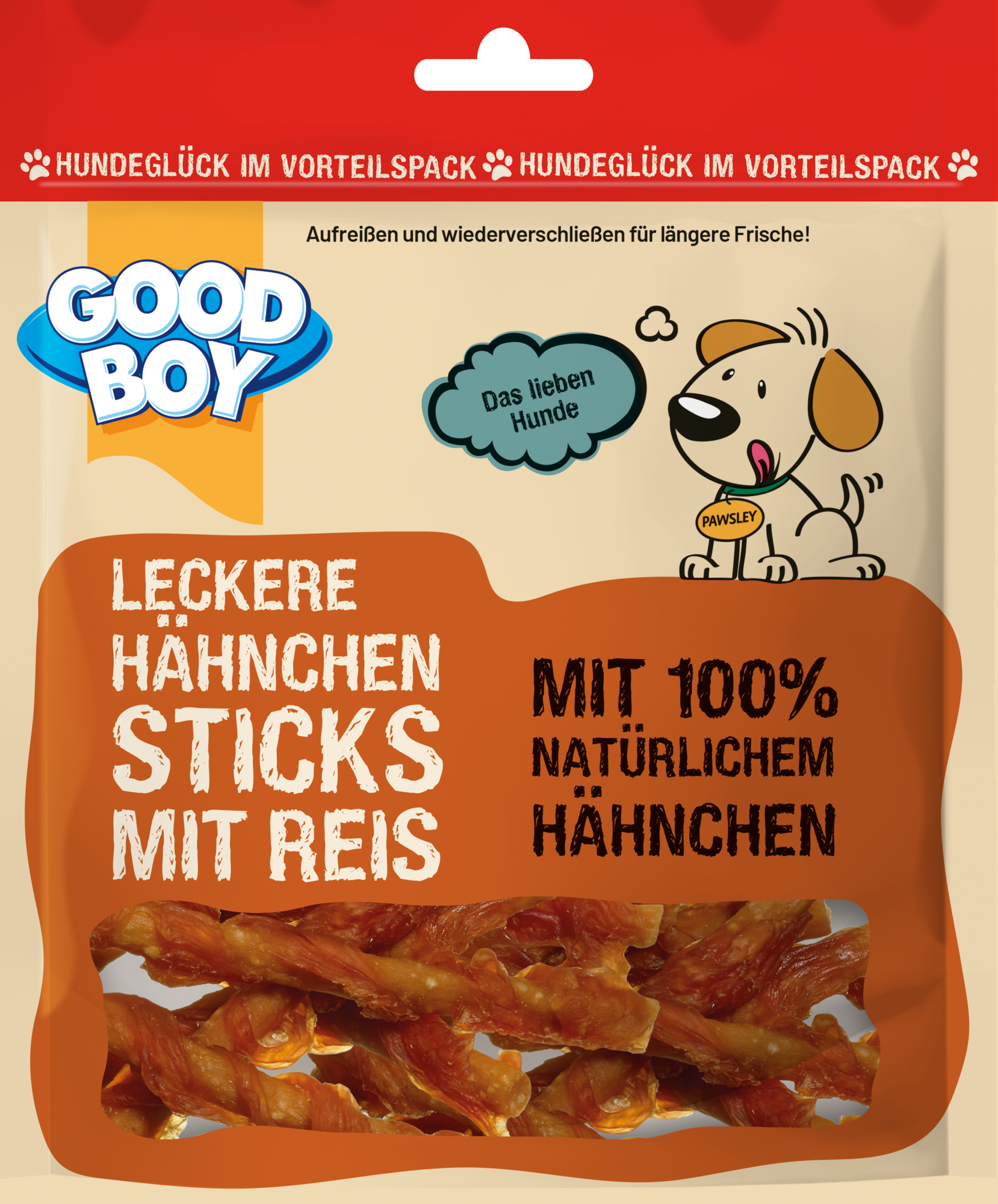 Good Boy Leckere Hähnchen-Sticks mit Reis