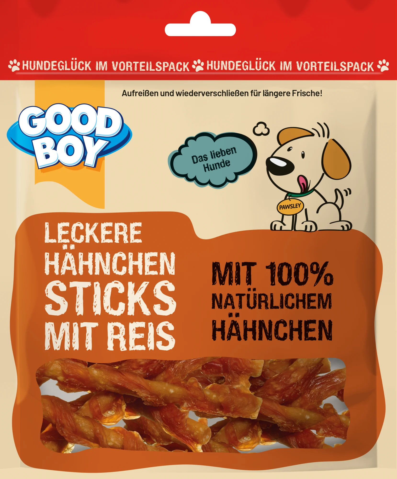 Good Boy Leckere Hähnchen-Sticks mit Reis