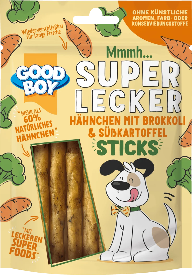 Hähnchen mit Brokkoli & Süßkartoffel Sticks