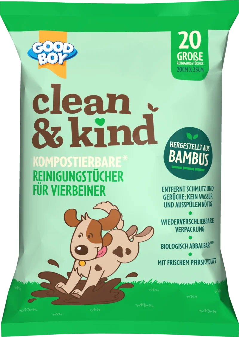Good Boy Kompostierbare Reinigungstücher für Vierbeiner